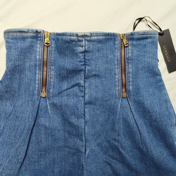 VERSACE Denim Shorts Size 26,29 Women's $595 - Picture 6 of 14